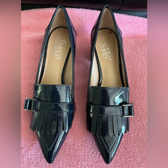 Franco Sarto Shoes - Franco Sarto Navy Patent Leather Loafers Size 6
